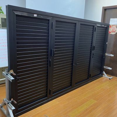 Padrão de abertura horizontal Janela e persiana dobráveis de liga de alumínio para iluminação natural