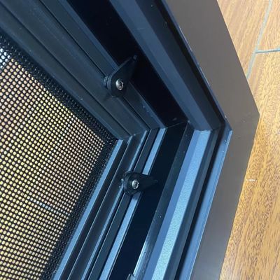 Função à prova de vento Alumínio Design de estrutura de janela deslizante com perfil de vidro duplo