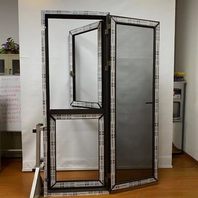 Porta de vidro minimalista com hardware chinês superior de alumínio janela de casamento de folha dupla