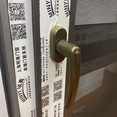 Porta de vidro minimalista com hardware chinês superior de alumínio janela de casamento de folha dupla