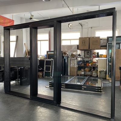 Entrada Sistema de porta deslizante para esquina panorâmica Portas de pátio acabadas em alumínio