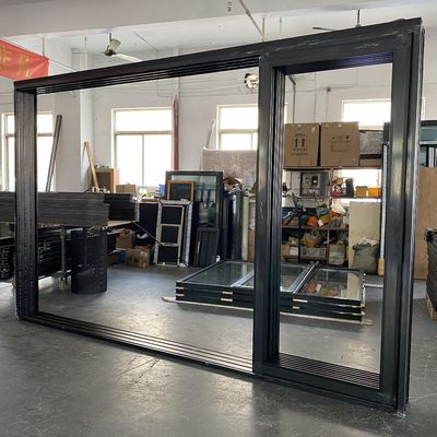 Entrada Sistema de porta deslizante para esquina panorâmica Portas de pátio acabadas em alumínio