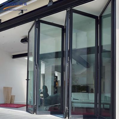 Porta dupla de vidro, à prova de som, exterior e interior, com liga de alumínio