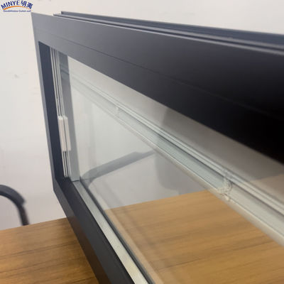 Ecrã de fibra de vidro à prova de vento Rede de abertura horizontal embutida persianas de liga de alumínio janela fixa para comercial