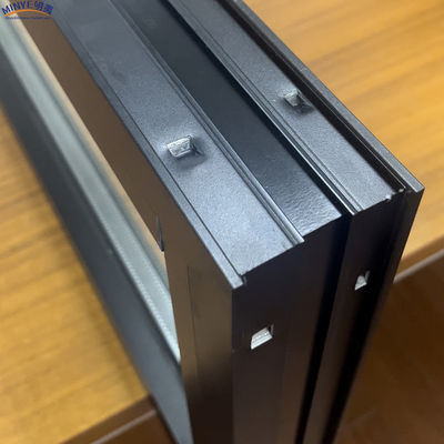 Ecrã de fibra de vidro à prova de vento Rede de abertura horizontal embutida persianas de liga de alumínio janela fixa para comercial