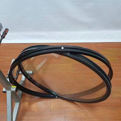 Janela de vidro redonda com sombra de janela de lua e material de tela de fibra de vidro