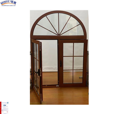 Janela de casa de vidro tripla com design moderno e janela francesa de alumínio