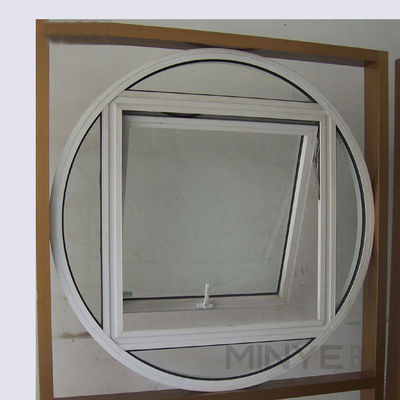 Perfil de alumínio padrão CE Janela de sombra de lua Janela de vidro circular em design moderno