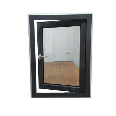 Janela de vidro de alumínio transparente/cinzento/azul/verde/marrom personalizada com vidros duplos