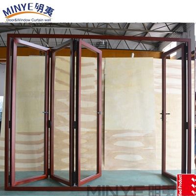 Porta dupla exterior de design moderno com material de alumínio e tela de malha plissada