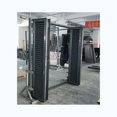 Energia VERTICAL Alumínio Bifold Patio Porta de vidro dobrável Função de saída à prova de vento