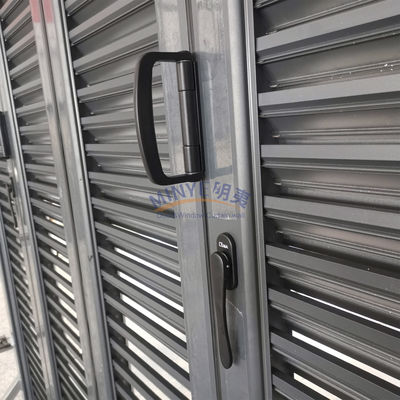 Energia VERTICAL Alumínio Bifold Patio Porta de vidro dobrável Função de saída à prova de vento