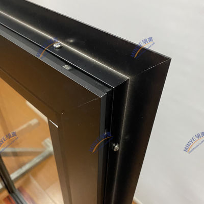 Janela de toldo de alumínio de estilo aberto com vidro duplo temperado e rede embutida