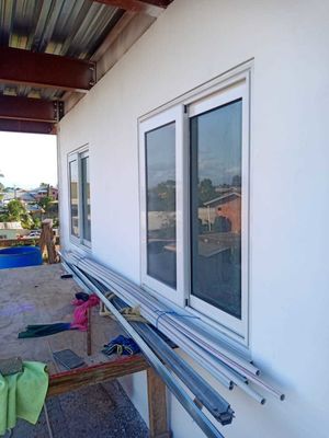 Economize energia vidro duplo temperado UPVC PVC janelas deslizantes para pátio vidro de vinil