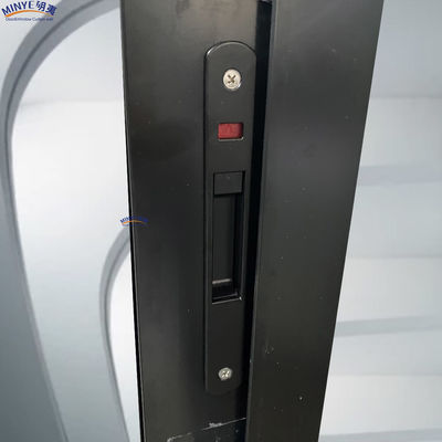 Porta deslizante de hotel com moldura curva de alumínio e vidro duplo temperado