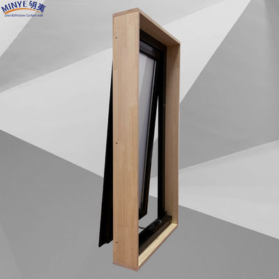 Janela de telhado de rompimento térmico de alumínio com vidro duplo temperado e subquadro de madeira
