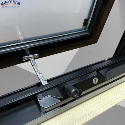 Janela de telhado de rompimento térmico de alumínio com vidro duplo temperado e subquadro de madeira