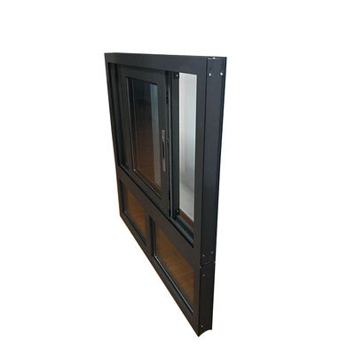 Janela deslizante de alumínio de vidro duplo da série 77 com abertura horizontal e materiais