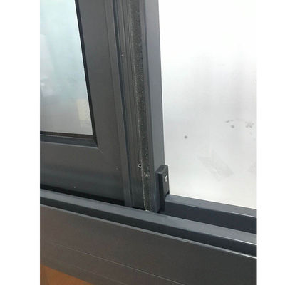 Janela deslizante de alumínio de vidro duplo da série 77 com abertura horizontal e materiais