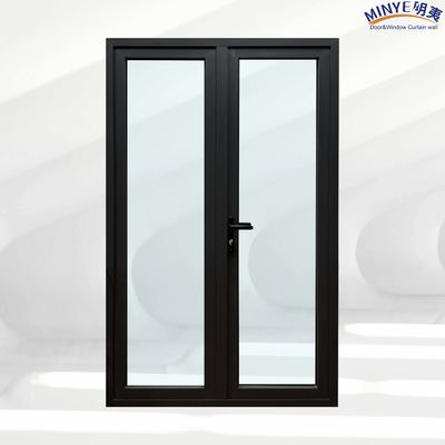 Estilo de design pós-moderno Porta de entrada exterior de vidro duplo endurecido revestido com pó francês
