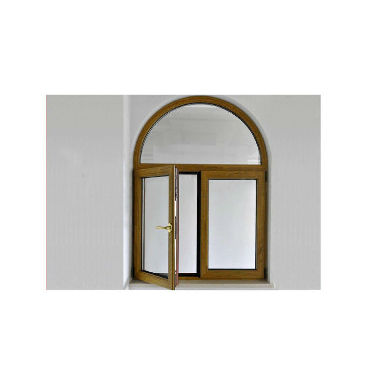 Janela deslizante de UPVC com vidro duplo vidrado duplo temperado arco superior círculo para cima para baixo vidro