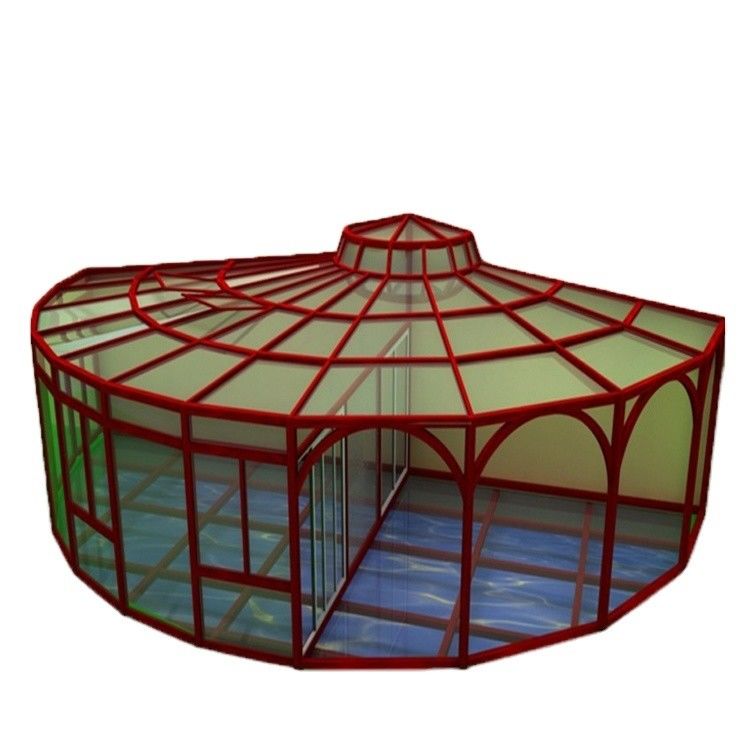 Tamanho personalizado Sala de sol e jardim de alumínio portátil com moldura de telhado triangular