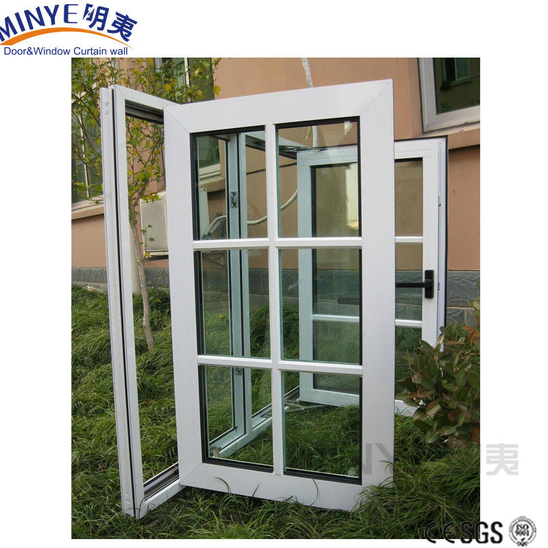 Moderno design francês insonorizado PVC vidro Upvc janelas e portas com churrasqueira Residencial