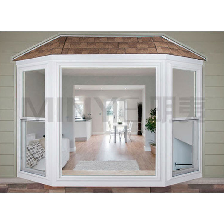 Brown Swing Open Style PVC acessível Vinil de substituição de janelas com design de janela de baía