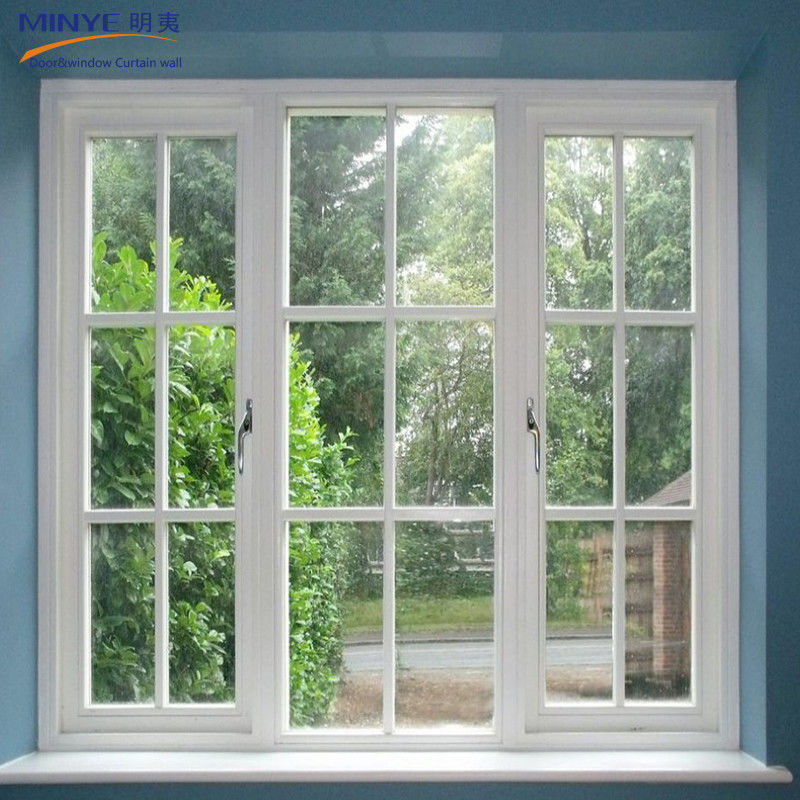 Janela de vidro duplo de tamanho personalizado Upvc/Pvc para isolamento térmico e sonoro