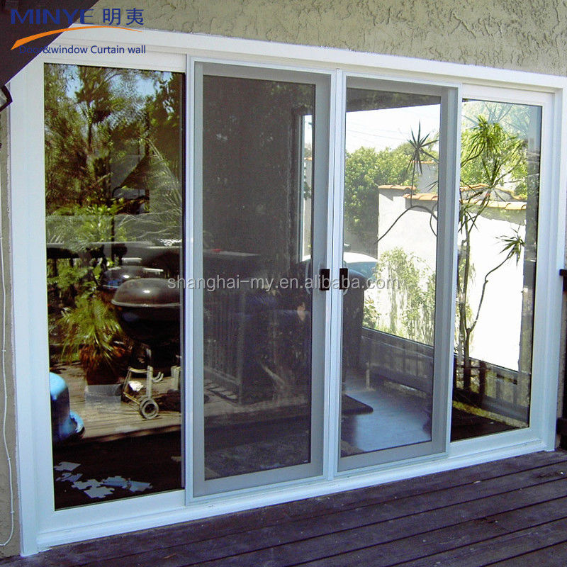 Modern Design exterior impermeável UPVC PVC francês porta do pátio de vidro deslizante para vilas