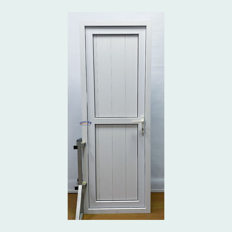 Porta de vidro temperado duplo de estilo francês UPVC com dobradiças verticais para porta de encaixe de PVC exportador