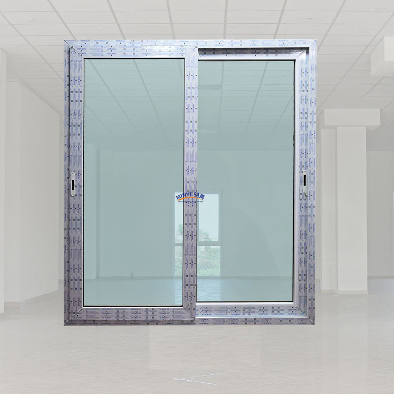 Porta deslizante de vidro de cozinha UPVC à prova d'água com porta interior de PVC finalizada