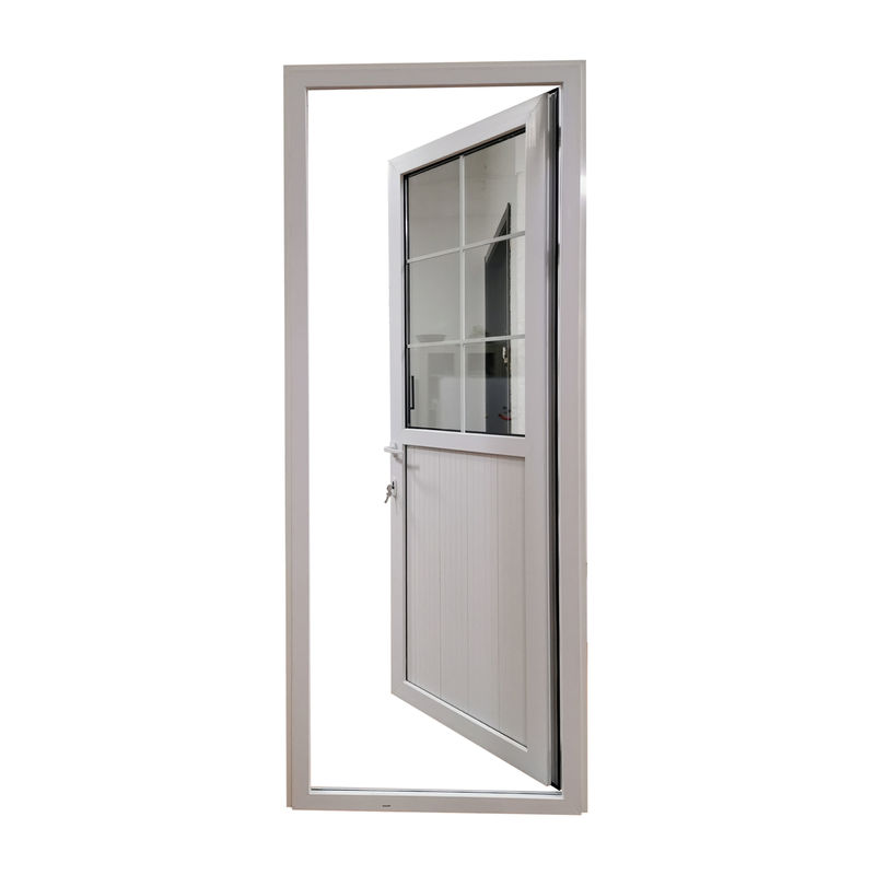 Porta de borracha EPDM de vidro duplo temperado UPVC com dobradiça vertical com guarnição de PVC