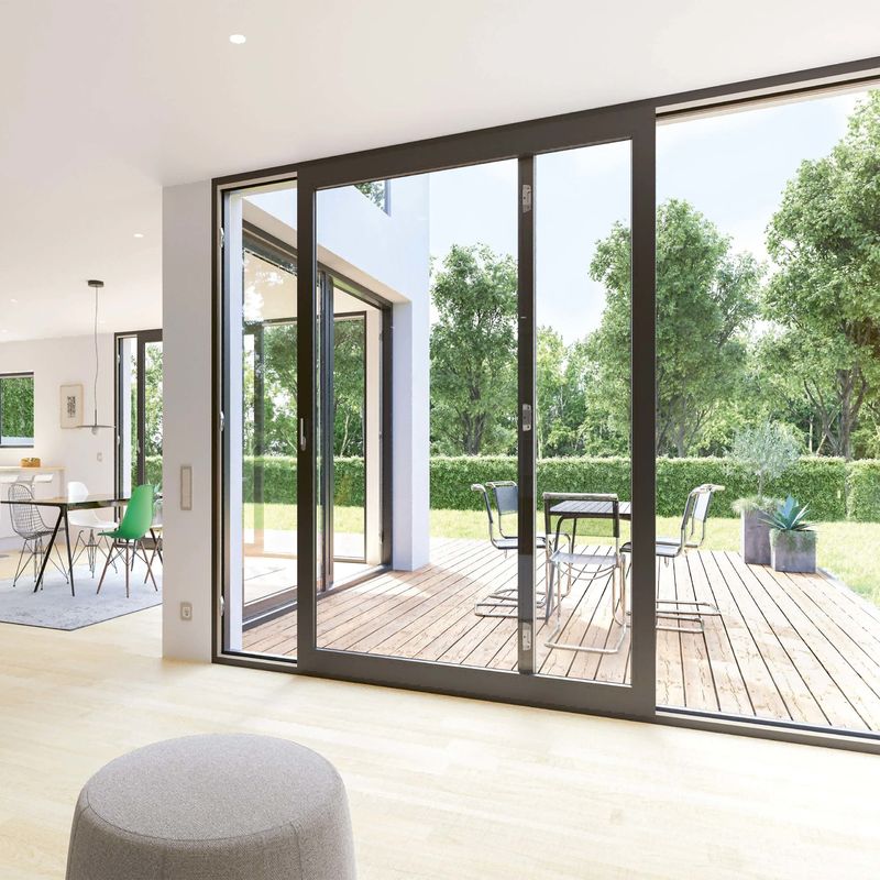 Porta deslizante de vidro de PVC impermeável e resistente ao vento para porta deslizante de estilo aberto UPVC