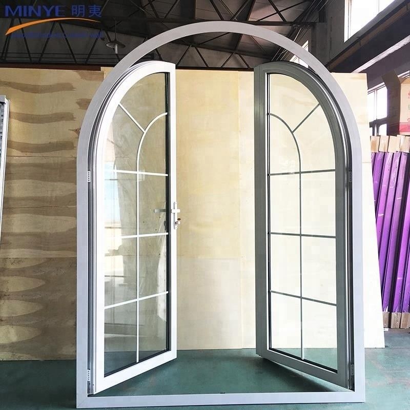 Ferramentas alemãs e material de liga de alumínio utilizado para portas francesas arco UPVC porta de entrada principal