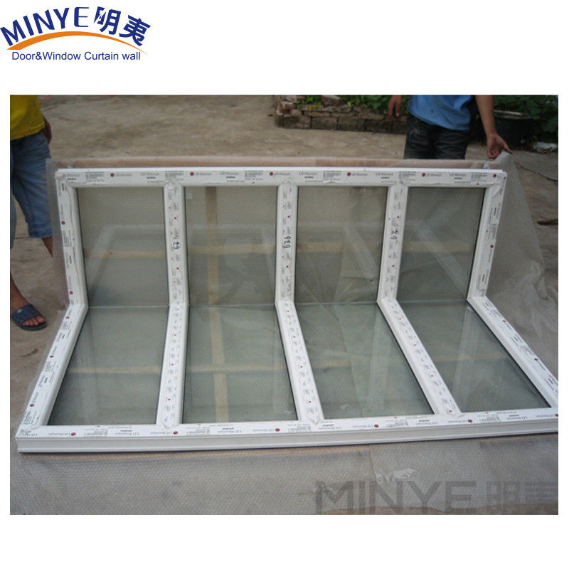Janela de canto sem costura com quadro de UPVC de alumínio/PVC reforçado a 90 graus