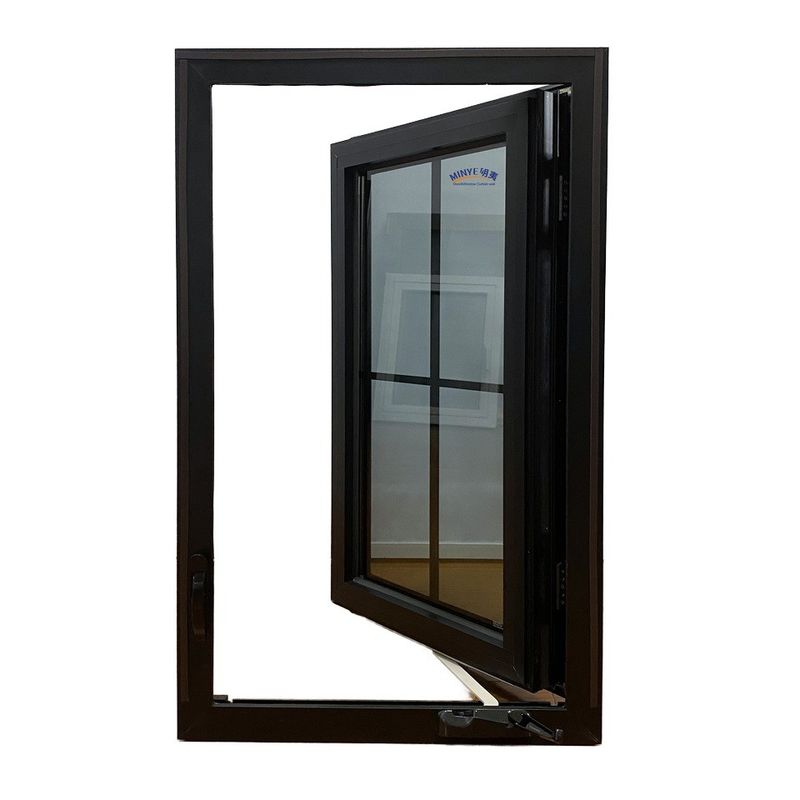 Estilo swing Moderno Isolamento térmico simples e impermeável Impacto de furacão Design de janelas de vidro de alumínio para casa francesa