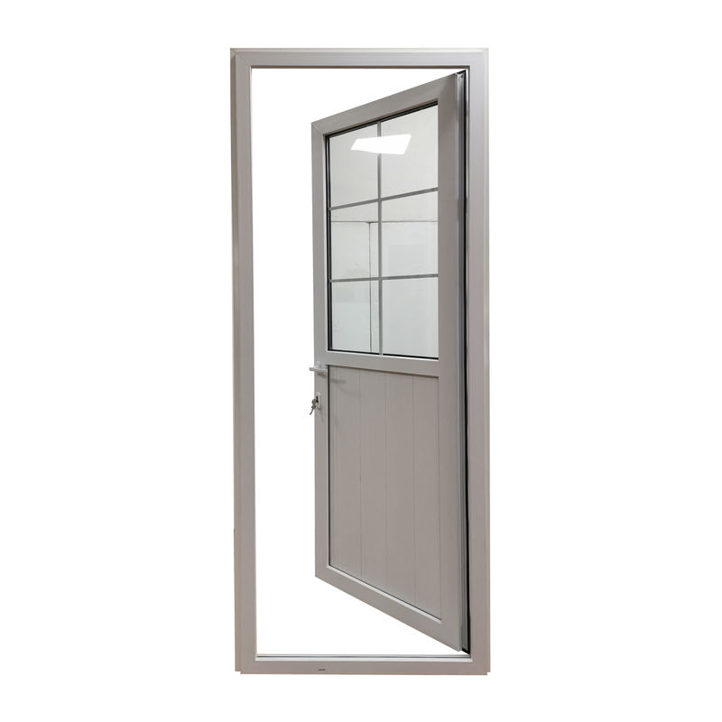 Tamanho personalizado Hiseng Casa moderna resistente a intempéries exterior Pvc Casement Porta upvc porta