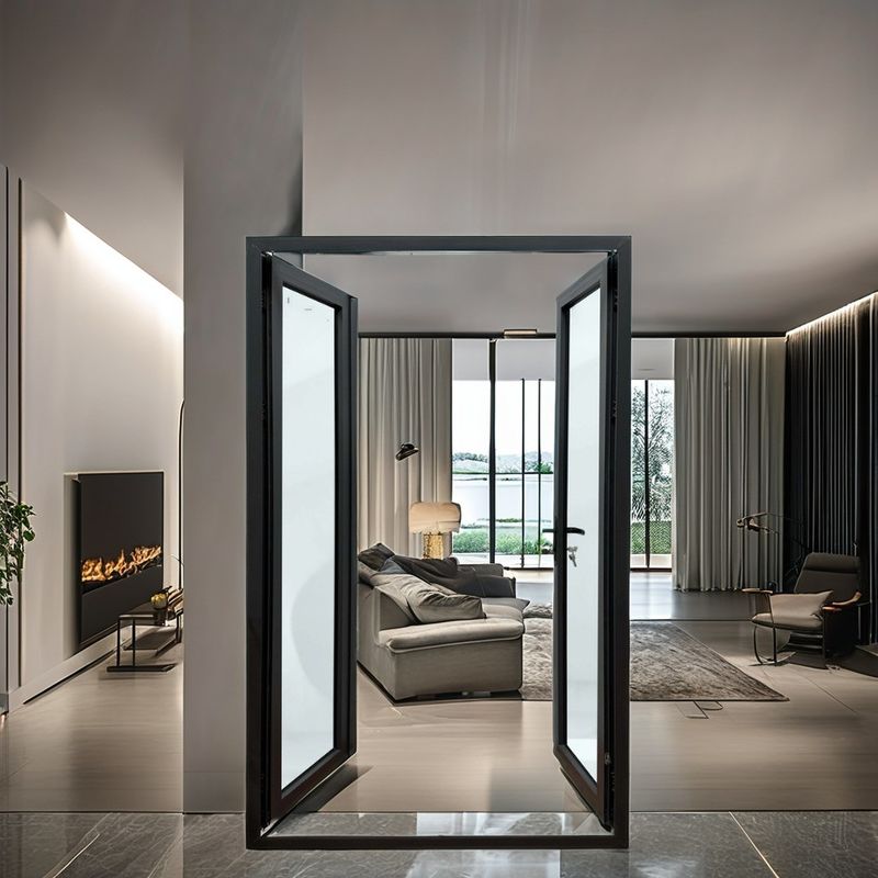 Modern Design Thermal Break Alumínio Alloy Casement Portas em Branco para e compradores